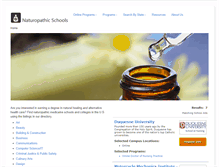 Tablet Screenshot of naturopathicschools.com